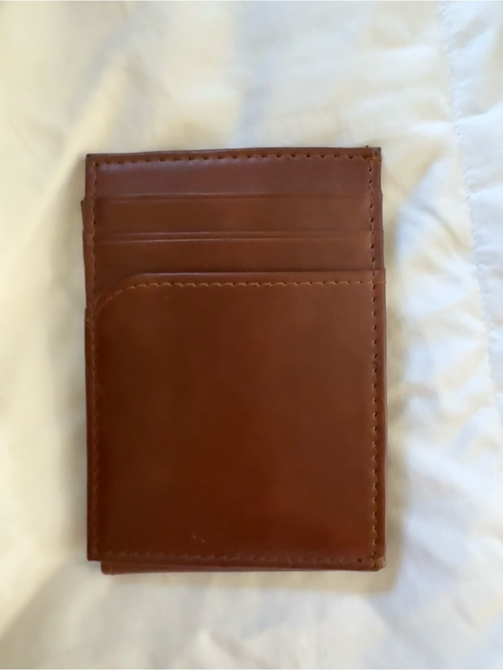 Goodfellow Brown Leather Card Holder Wallet - Men